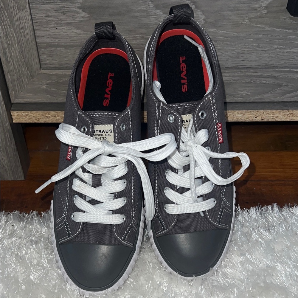 Levi's Charcoal Sneakers with White Accents